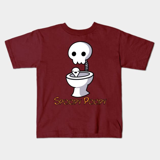 Spoopy Poopy Kids T-Shirt by ChibiHutJr